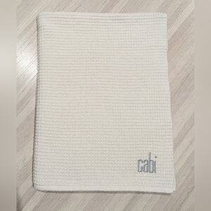 CAbi Creamy White Textured Shawl/Wrap/Throw 30"x80" EXCELLENT CONDITION